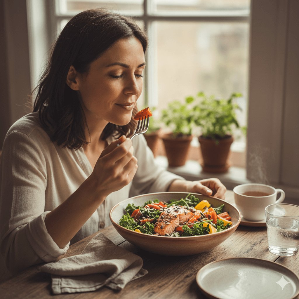 Illustration of mindful eating